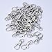 Outus 90 Pieces Swivel Clasps Lanyard Snap Hook Lobster Claw Clasp 40 Pieces and Keychain Rings 50 Pieces