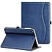 Ztotop iPad Mini 1/2/3 Case, Leather Folio Stand Protective Case Smart Cover with Multi-Angle Viewing, Pocket, Functional Elastic Strap for iPad Mini 3/ Mini 2/ Mini 1 - Navy Blue