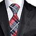 CAOFENVOO Men's Tie Jacquard Woven Silk Formal Plaid Necktie