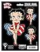 Chroma 009966 Betty Boop American Flag Stick Onz Decal