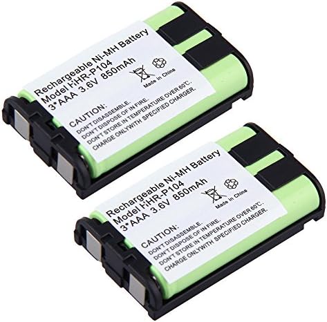 TOPCHANCES 2 Packs NI-MH Cordless Telephone Battery for Panasonic HHR-P104 HHR-P104A KX-TG2343 KX-TG2356 KX-TG2357 KXTGA545 KX-TG5242 KX-TG5243 KX-TG5421 KX-TG5428 KX-TG5431 KX-TG5432 KX-TG5433 KX-TG5436 KX-TG5438 KX-TG5439 KX-TG5451 KX-TG5452 KX-TG5453 KX-TG5456 KX-TG5471 KX-TG5480 KX-TG5561 KX-TG5566 KX-TG5571 KX-TG5621 KX-TG5622 KX-TG5623 KX-TG5631 KX-TG5632 KX-TG5633 KX-TG5634 KX-TG5651 KX-TG5664 KX-TG5671 KX-TG5672 KX-TG5673