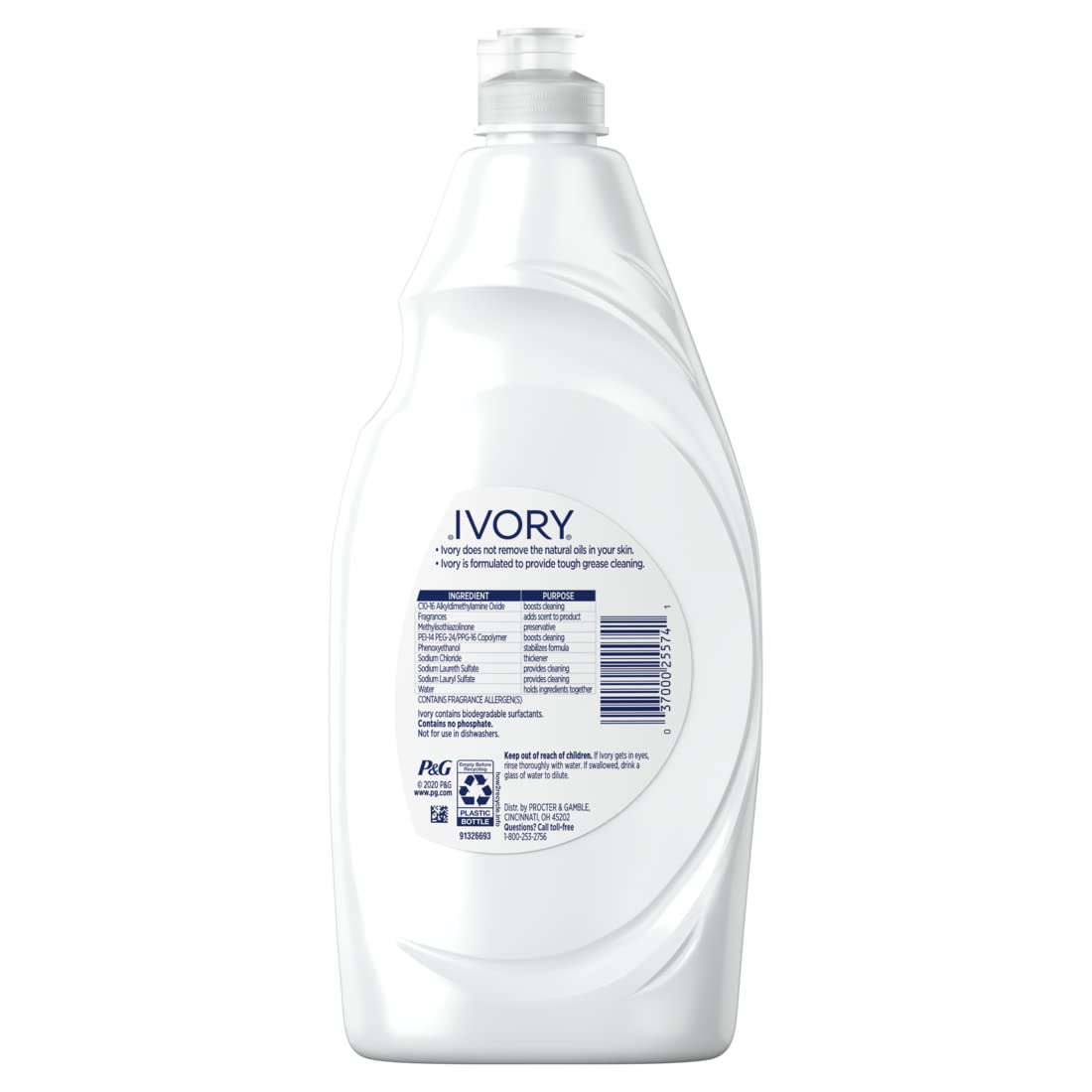 2 Pk. Ivory Classic Scent Dishwashing Liquid Dish Soap 24 Fl. Oz (48 Fl. Oz Total)