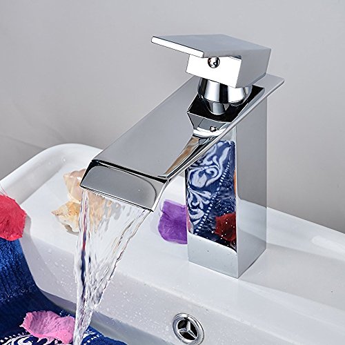 Rozin Deck Mount Single Hole Bathroom Vessel Sink Faucet One Handle Basin Mixing Tap Chrome Finish