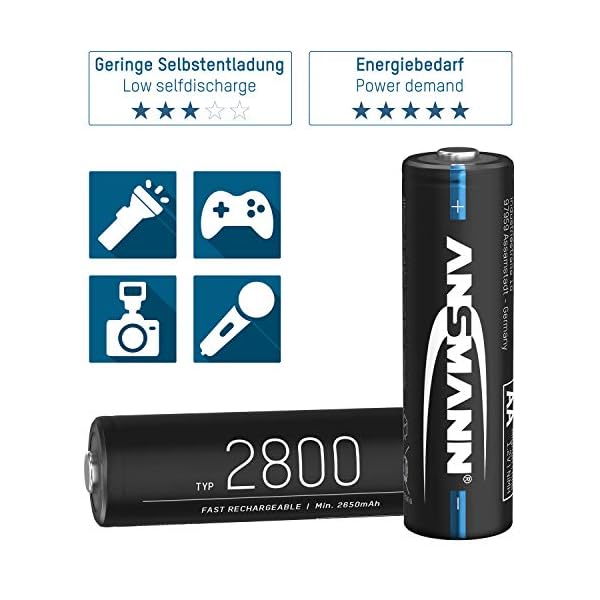 ANSMANN Akku Mignon AA, min. 2650 mAh 1,2V, 8 Stück, wiederaufladbar, hohe Kapazität, ideal für Taschenlampe, Wecker, Controller, Foto-Blitz, Radio – Bild 4