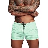 Donason Men's Swim Trunks Quick Dry Swim Shorts Summer Swimwear Mens Sports Beach Shorts with Mesh Lining and Zipper Pockets