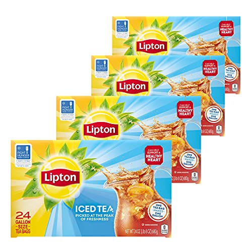 Lipton GallonSize Iced Black Tea Bags for a Delicious Beverage Unsweetened, Can Help Support a