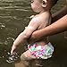 i play. by green sprouts Snap Reusable Swim Diaper (2pk) | No other diaper necessary, UPF 50+ protection,White/White Zinnia,3T