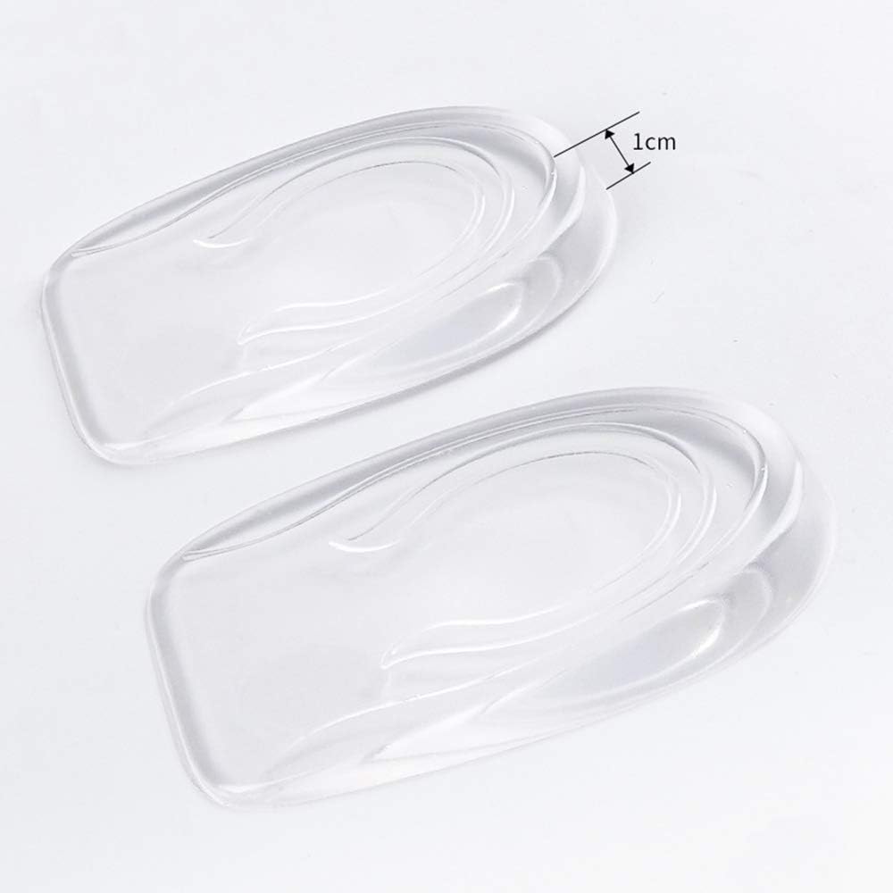 Silicone Height Increase Insole Invisible Heel Lift Pads,Height Increase Insoles,Transparent T Shape Silica Gel High Heel Insole Pad,Silicone Gel Inserts Socks for Men Women