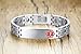 VNOX Custom Engraivng-12MM Medical Alert ID Stainless Steel Magnet Adjustable Link Bracelet Wristband for Men Women
