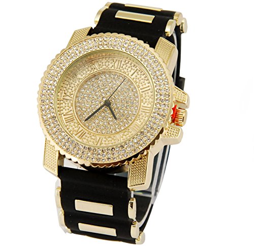 Men techno pave hip hop iced out bling diamond rapper s…