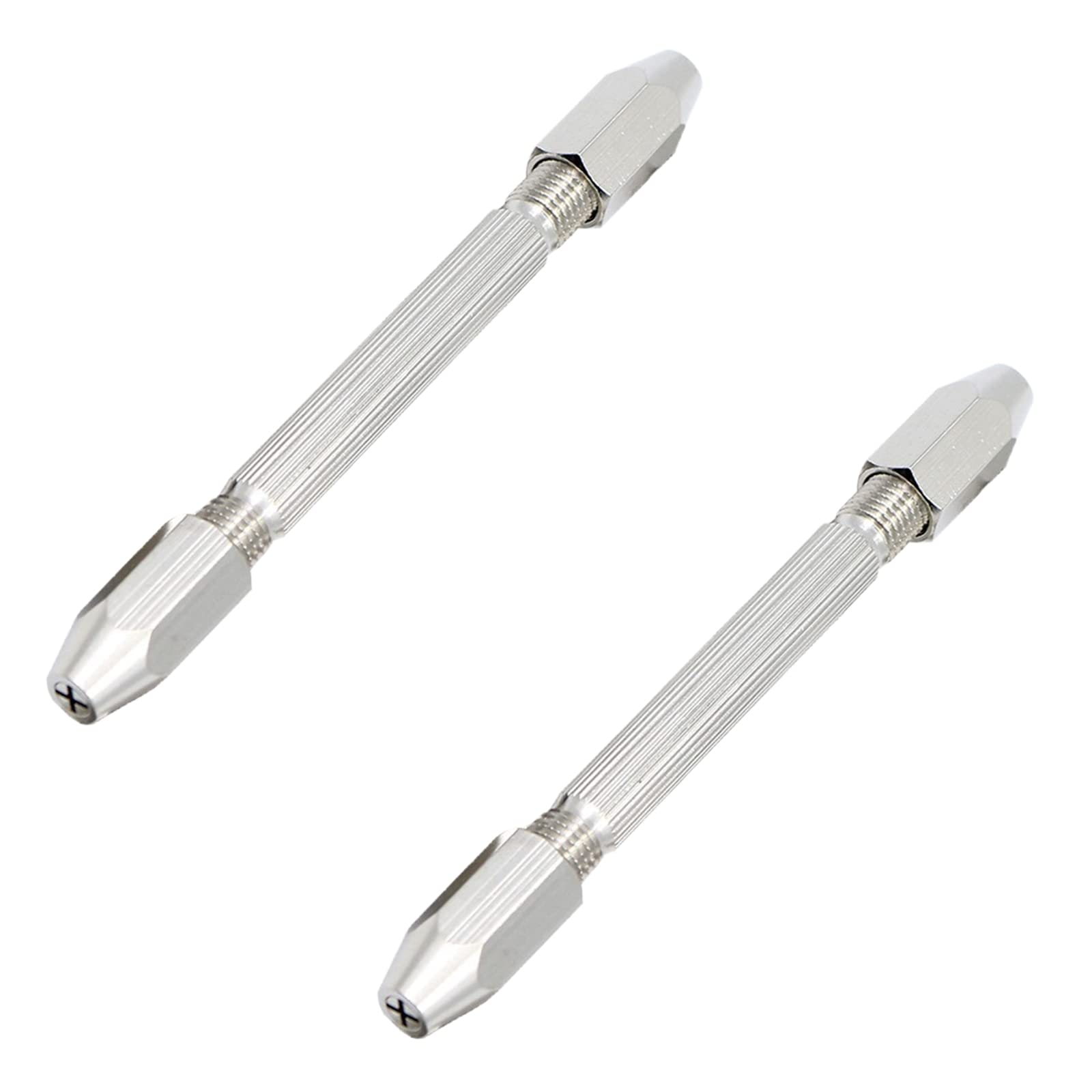 2 Pcs Double Ended Pin Vises DIY Hand Drills Manual Hand Push Drills for Drilling Wood Linden Seed Bone Horn Amber Olive Stone Walnut