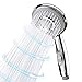 Autobag Shower Head with High Pressure 5 Spray Setting Water Saving Detachable Easy Tool Free Installation Handheld Showerhead Chrome Face For Bathroom (No Hose)
