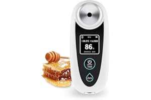 COFFMETER Honey Brix Refractometer – 0–95% Sugar Content Tester, Not for Moisture – ATC, Rechargeable – for Honey, Syrups, Juices
