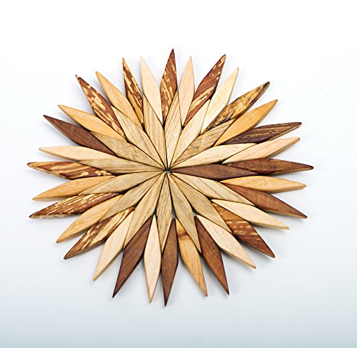 Set of 3 Small Handmade Wooden Trivets For Hot Dishes - Diameter 6.5"- Coasters and Hot Pads - Great Kitchen Gift Idea - by SPL Woodcraft Ukraine