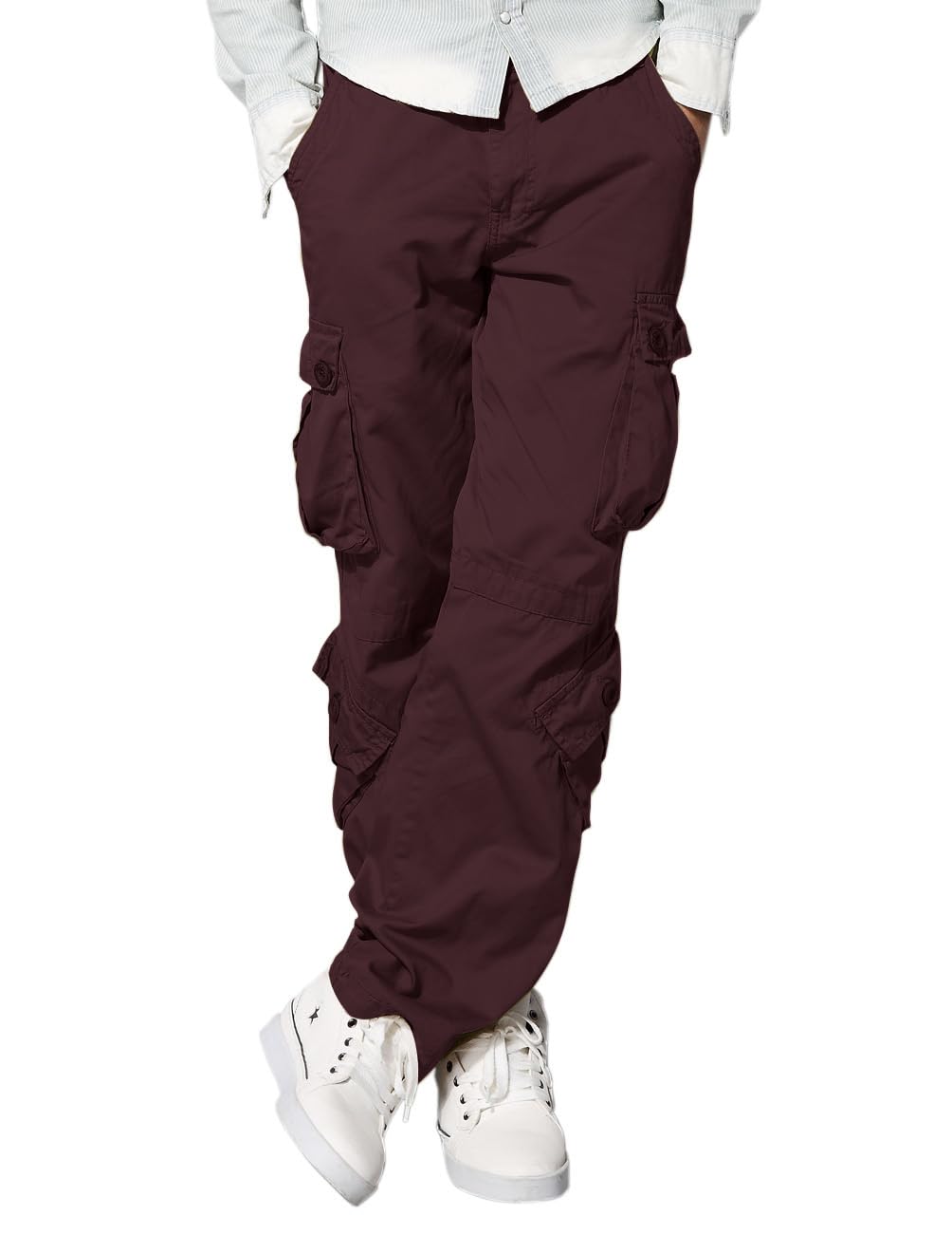 Photo 1 of Match Men's Wild Cargo Pants(34, Wine red)