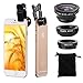 XCSOURCE Clip 180 Degree Fish Eye Lens + Wide Angle + Micro Lens Kit for iPhone 4 4S 4G 5 5G 5S Samsung Galaxy S3 i9300 S4 i9500 cell phone (Black) DC264B