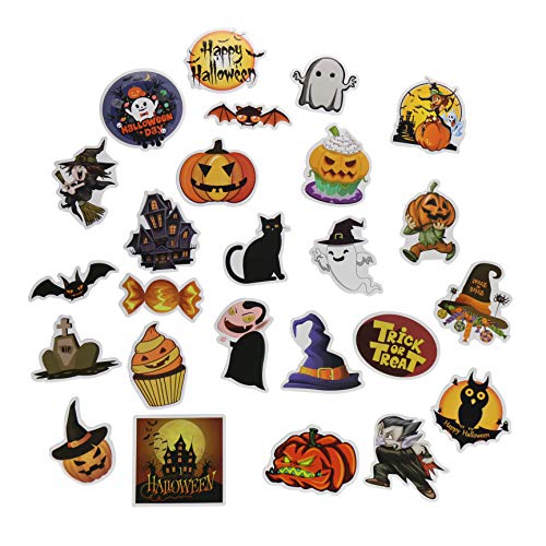 Halloween Stickers Halloween Decals 75 Pcs for Laptops Cars Motorcycle Portable Luggages Ipad Waterproof Sunlight-Proof (C Halloween Style, 75 pcs)