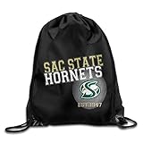 California State University Sacramento State Hornets Logo Drawstring Backpack Bag