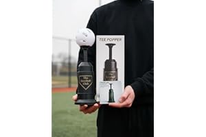 The Baseball Club Tee Popper Batting Tee for Solo Hitting Practice Baseball and Softball Training Includes 1 Tee Popper and 1