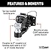CURT 48190 Pintle Hitch with 2-Inch Trailer Hitch Ball, 16,000 lbs. Capacity, Pintle Mount Required