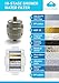 Shower Filter – Universal Showerhead Water Filter, Replaceable Multi-Stage Filter Cartridge with Carbon High Output (Brushed Nickel)