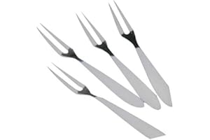 Metaltex 251034 Snail Forks Set of 4, Black/Silver