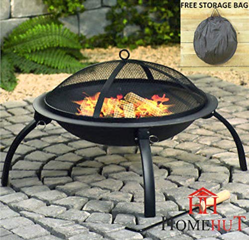 Garden Patio Firepits Chimeneas Iron Round Fire Pit Waterproof