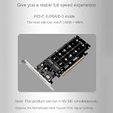 PH44PRO 4-Disk NVMe Card PCIeX16 to M.2 M-Key NVMEx4 SSD Adapter view 5