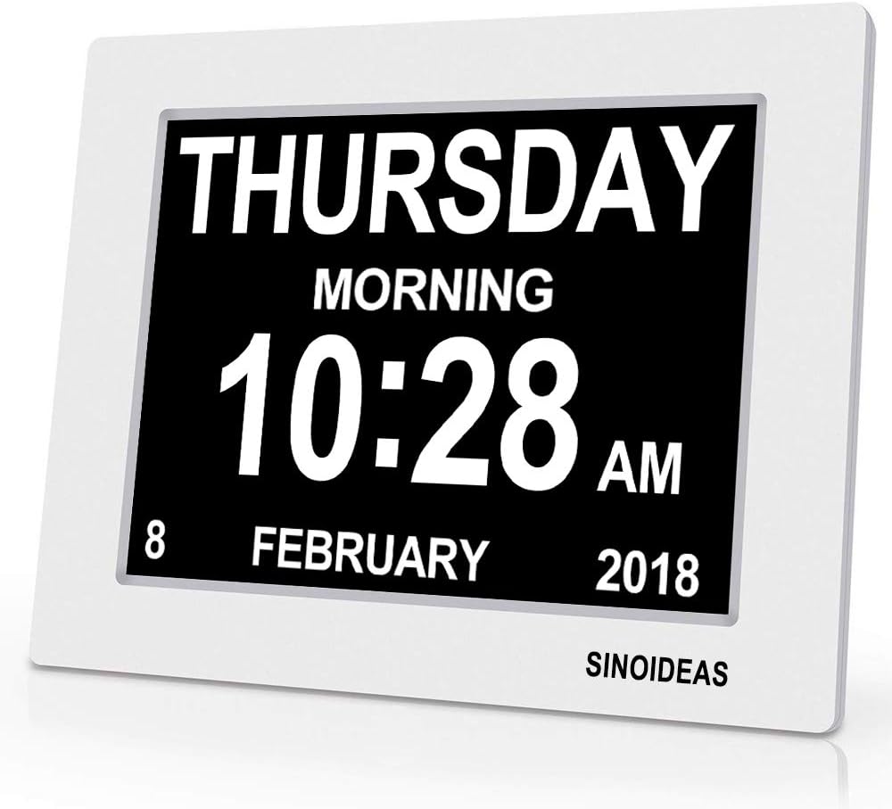 Grayson White Desktop 'Perpetual Calendar' Clock G236A 'Dementia