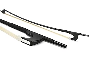 GLASSER GERMAN BASS BOW FIBERGLASS HALF-LINED FROG LEATHERETTE GRIP - 3/4