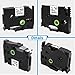 Labelife 9mm Label Tape TZe-221 Replace for Brother P Touch TZe TZ Tape 9mm 0.35 Laminated White Label Tape TZe221 Work for Brother Ptouch Label Maker PT-D210 PT-H110 PT-D220 PT-D400, 3/8 Inch, 4-Pack