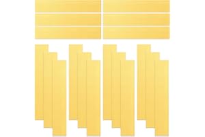 Keadic 18Pcs Brass Strip, Brass Shim Stock Assortment Metal Brass Sheet, 6'' Length,1''Width, 0.002'', 0.004'', 0.006'', 0.00