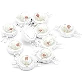 CHANZON 10pcs High Power Led Chip 3W RGB 4 pin Common Anode | (600mA for Each Color 3 Watt) Multicolor Super Bright Intensity SMD COB Light Emitter Component Diode Bulb Beads DIY Lighting