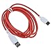 Smays Nabi Jr and XD Tablet Charger Cable - 6ft Bright Red Replacement Charging Cord