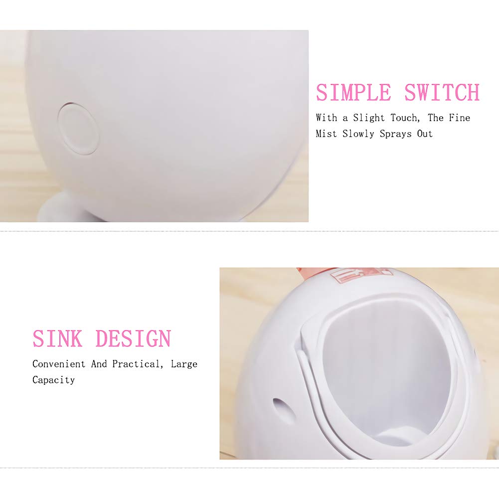 YIVIYAR 4 in 1 Nano Ionic Facial Steamer, Warm Mist Face Humidifier, Sauna Home SPA Quality Facial Steamer for Women with Free 4 Pieces Blackhead Remover Kit and Hair Band(Egg Shape, Pink): Beauty