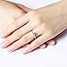 SPILOVE Serend 18k Rose Gold Plated 1 Carat Round Cubic Zirconia Solitaire Wedding Engagement Band Rings, Size 8