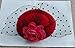 Fascinator Hair Clip Head Hoop Veil Wool Flower Hat Derby Cocktail Party Wedding Red