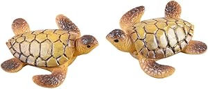 EASYG 3pcs Sea Turtle Mushroom Mini Miniature Figurine Fairy Garden Dollhouse Decor Micro Landscape