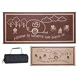 Stylish Camping RH8187 Brown/Beige 8 Feet x18 Feet RV Home Mat