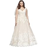 Davids Bridal Scalloped Lace And Tulle Plus Size Wedding Dress | Desertcart  Bahamas