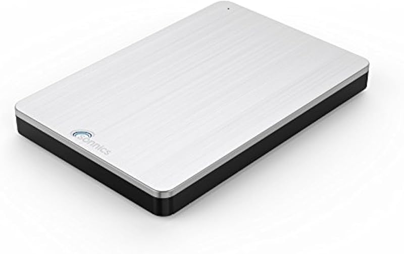 Sonnics 750GB USB 3.0 External Portable Hard Drive Silver for PC Mac Xbox One
