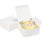 Frantis 12 Pack White Gift Boxes, 8x8x4in Gift Box with Lids, DIY Bridesmaid Proposal Box, Recyclable,Foldable Box for Weddin