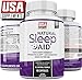 Natural Sleep Aid Pills for Adults Extra Strength | Herbal Melatonin, Chamomile & Valerian Root Capsules | Adrenal Fatigue Support | Fast Stress, Anxiety & Insomnia Relief by USA Supplements