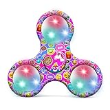 Fidget Spinner Odeer 2017 Emoji LED Light Fidget Hand Finger Spinner EDC Focus Stress Reliever Toys