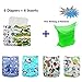 babygoal Cloth Diapers Pack of 13, Baby Reusable Washable Pocket Nappy, 6pcs Diapers+6pcs Rayon from Bamboo Inserts+Wet Bag 6FN13-MB-B