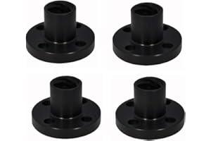 JZBRAIN 4-Pack Durable Silent T8 Lead Screw POM nut Lead 4mm Nuts for Ender 5 Pro Plus 3D Printer, CNC (2mm Pitch 4mm Lead)