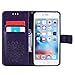 iPhone 8 Plus Case,iPhone 7 Plus Wallet Case, Sun Pattern Embossed PU Leather Magnetic Flip Cover Card Holders & Hand Strap Wallet Purse Case for iPhone 7 Plus / 8 Plus [5.5 Inch] - Purple