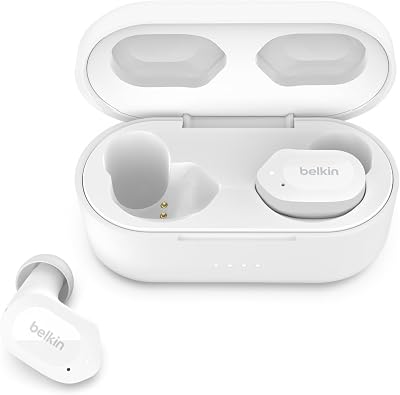 auriculares True Wireless SOUNDFORM Play preconfiguraciones de ecualización, certificación IPX5, 38 horas de autonomía, iPhone, Galaxy, y otros, blancos