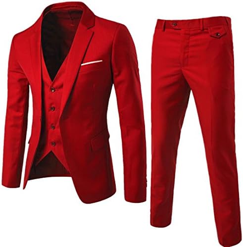 Men's Wedding Suits 3 Pieces Blazer Tux Formal Business Suits Casual Bridegroom