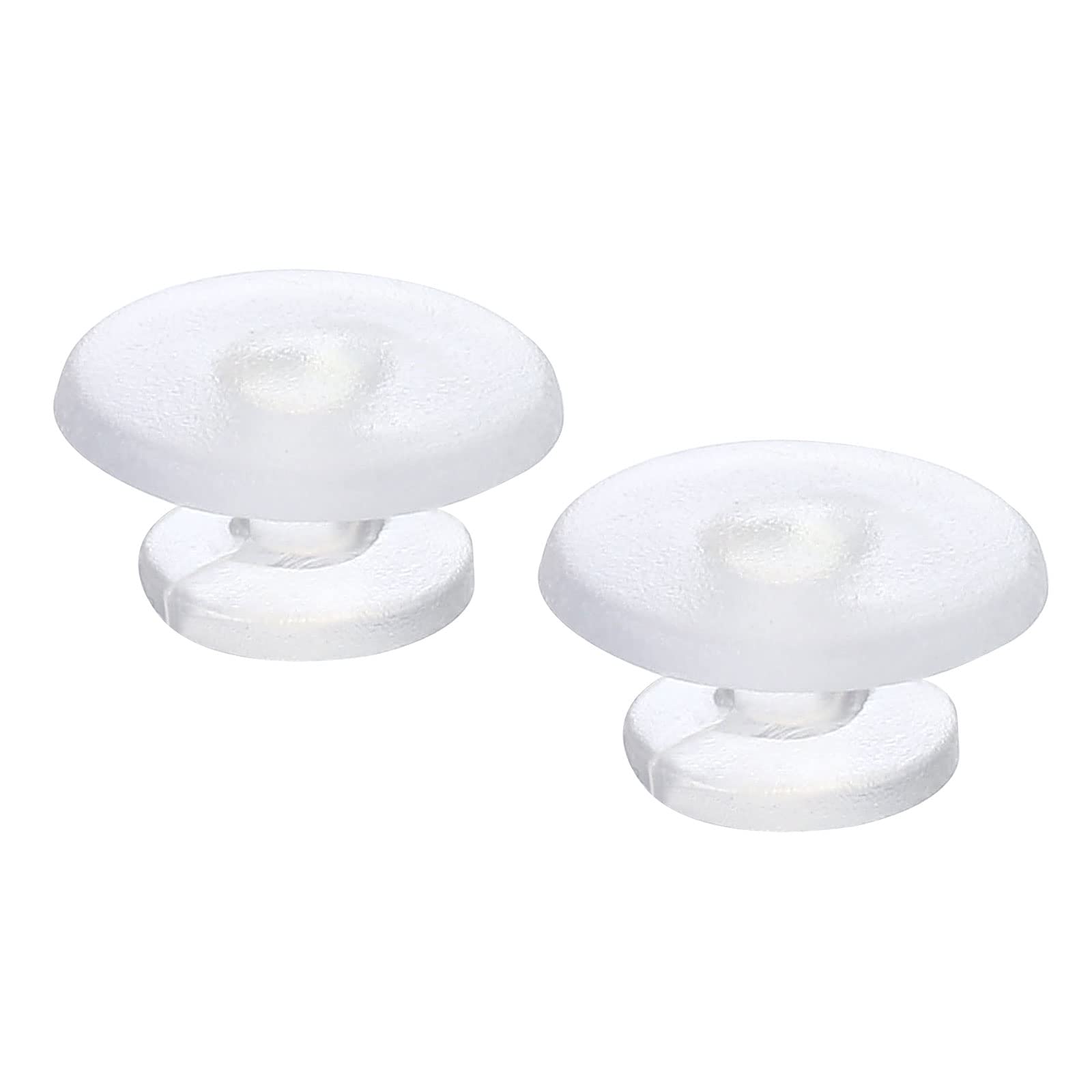 PATIKIL Plastic Button Charm, 100 Pack 12 x 8mm Dia Buckle Button Accessories Backs Wristband Shoe Charm Decoration for DIY Ornaments, Transparent